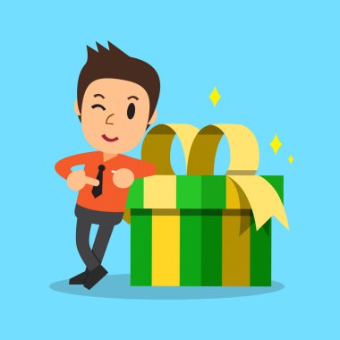 İşadamı ve hediye kutusu