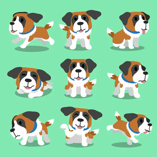 Çizgi film karakteri saint bernard köpeği pozlar