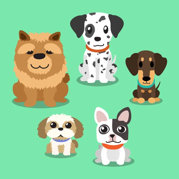 Perros de dibujos animados de pie — Vector de stock