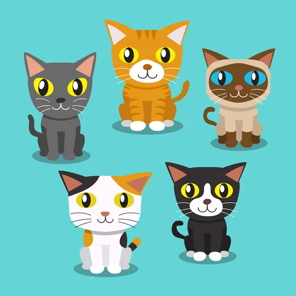 Koty kotów kreskówka stałego — Wektor stockowy