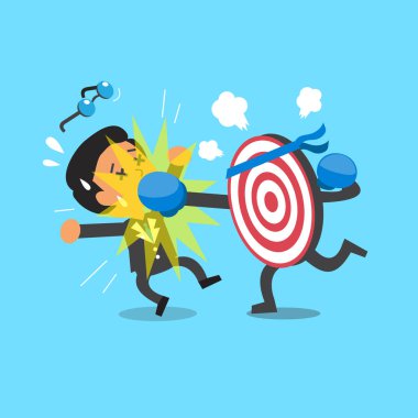 Bir hedef Delme işadamı çizgi film