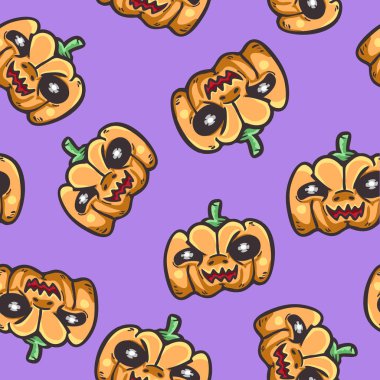 Cadılar Bayramı Balkabağı Dikişsiz desen arka plan