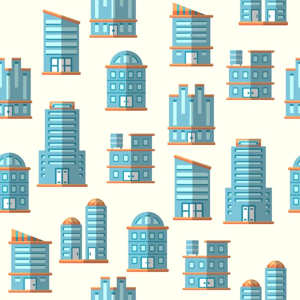 Vector building seamless pattern background