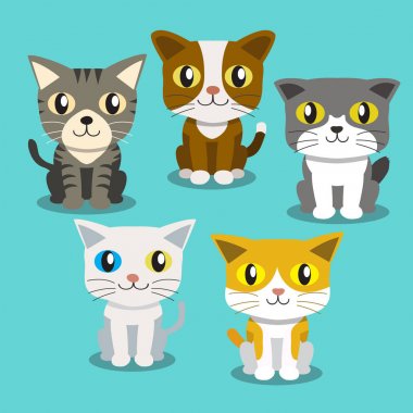 Ayakta karikatür kedi