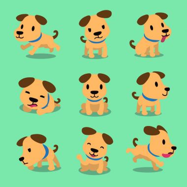 Çizgi film karakteri köpek pozlar