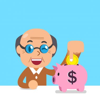 Çizgi film komuta sizde piggy banka tasarruf