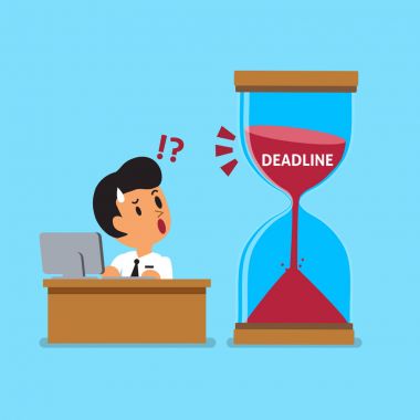 Çizgi film işadamı iş belirlenen son tarihte arıyorsunuz