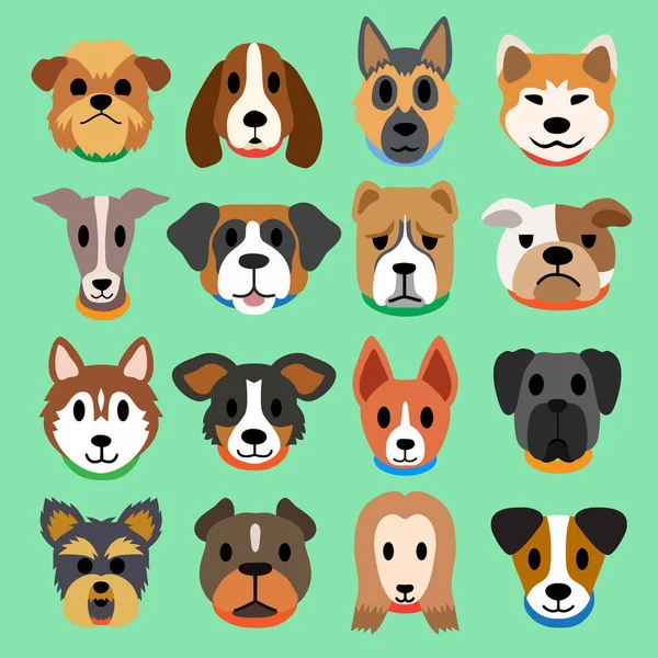 Conjunto de cães de desenhos animados —  Vetores de Stock