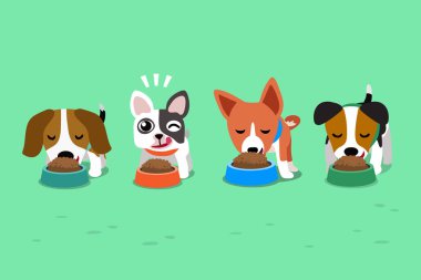 Çizgi film sevimli köpek gıda Kazanlı