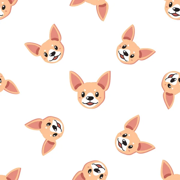 Vector Cartoon Character Cute Dog Seamless Pattern Background Design — Stock Vector