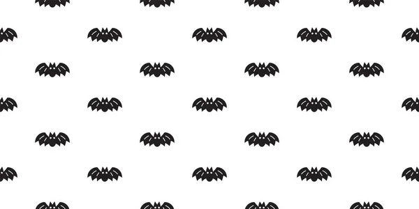 Vector Halloween Bat Seamless Pattern Background Cartoon Style Design — Stock Vector
