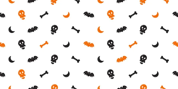 ベクトルハロウィンシームレスパターンデザインのための背景漫画のスタイル — ストックベクタ