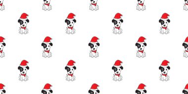 Çizgi film şirin Jack Russell Terrier köpeği Noel Baba 'nın Noel Baba şapkası kusursuz tasarım geçmişi var..