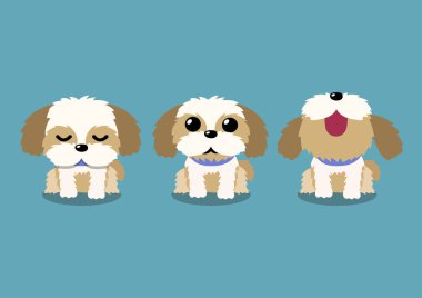 Çizgi film karakteri shih tzu köpek için tasarım teşkil etmektedir..