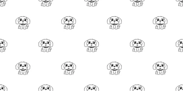 ベクター漫画キャラクター石頭犬シームレスなパターンデザインのための背景 — ストックベクタ