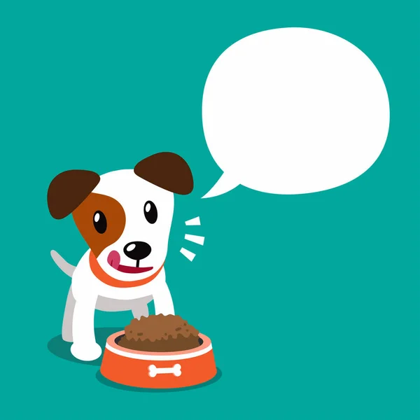 Vektor Cartoon Figur Jack Russell Terrier Hund Und Weiße Sprechblase — Stockvektor