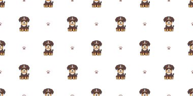 Çizgi film karakteri köpek tasarım için kusursuz desen arkaplanı.