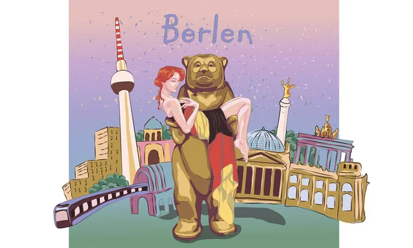 Берлин, столица Германии — стоковый вектор