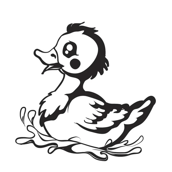 Personaje de dibujos animados de pato de goma — Archivo Imágenes Vectoriales