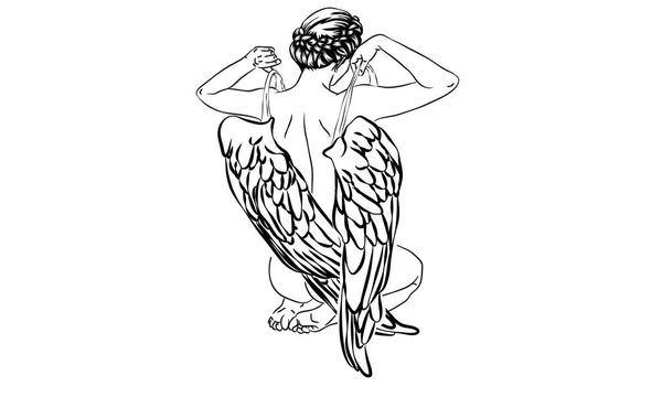 Angel enlève ses ailes — Image vectorielle