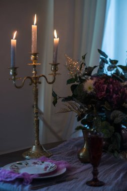 Tablo closeup mum. Mum arka plan