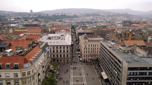 Aerial view of the Saint Istvan square in Budapest