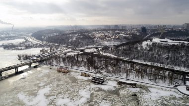 bir türbin yol kavşağı Kiev erial görünümü.