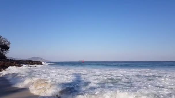 海滩上的波浪 — 图库视频影像