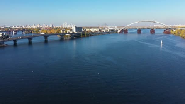 Vue aérienne des ponts Havansky et Inachevés — Video