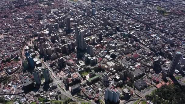 Vista panorámica aérea de Bogotá Colombia — Vídeos de Stock