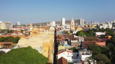 Kolombiya, Cartagena 'daki eski şehrin çatıları ve sokakları