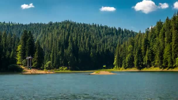 Verão de Lake Synevir na Ucrânia timelapse — Vídeo de Stock