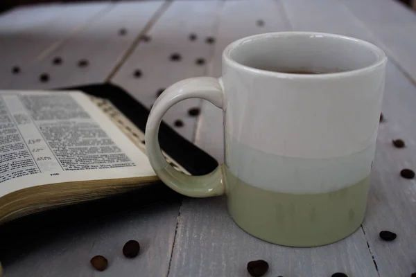 Bible coffee beans — Stock Photo, Image