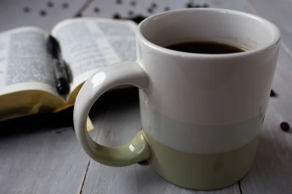 Bible coffee beans — Stock Photo, Image