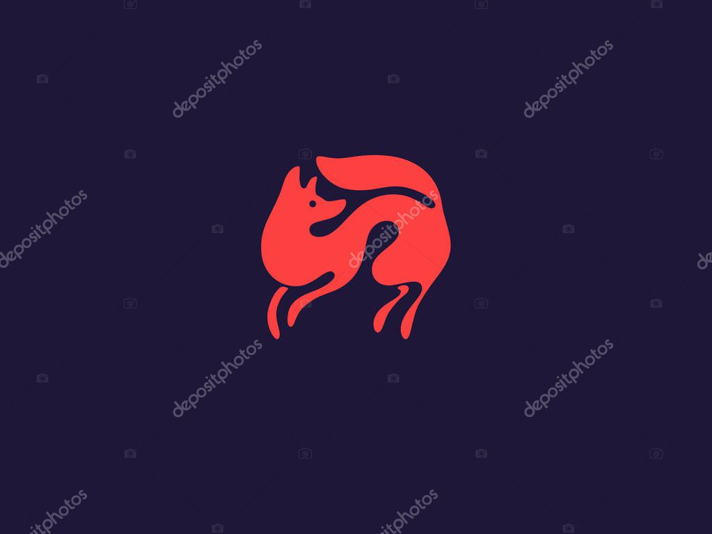 Fox logo vector illustration