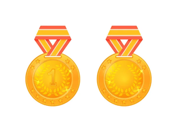 Médaille d'or sur ruban — Image vectorielle