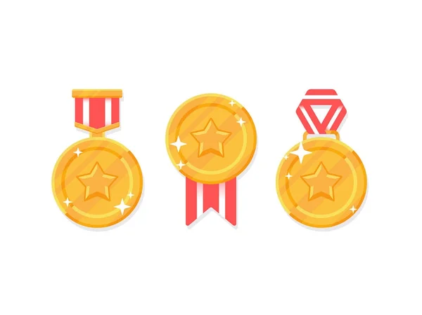 Set of winner medals — Stock Vector