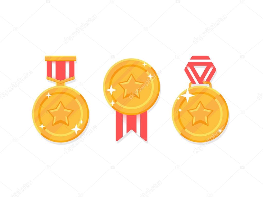 Set of winner medals