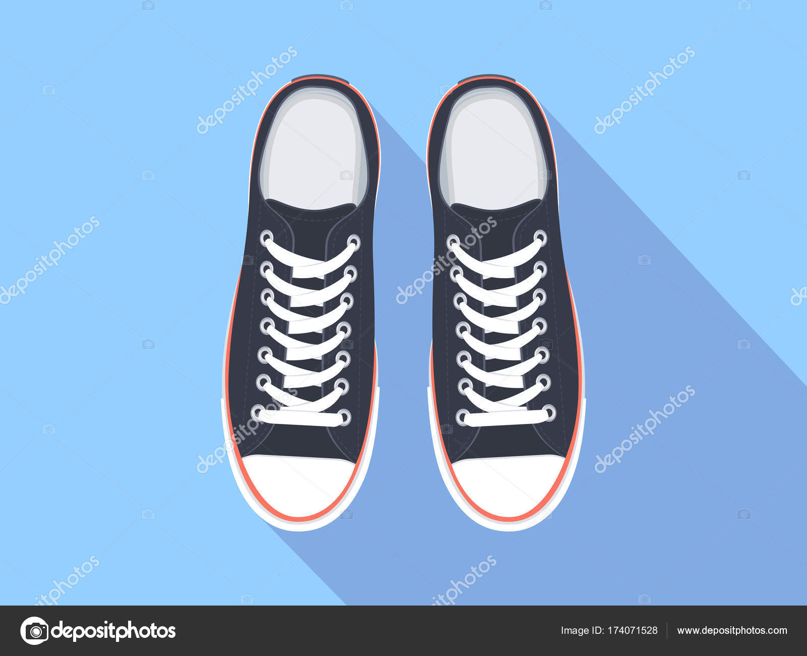 Shoes top view vector cheap