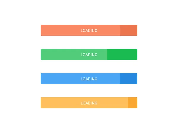 Flat progress loading bar — Stock Vector