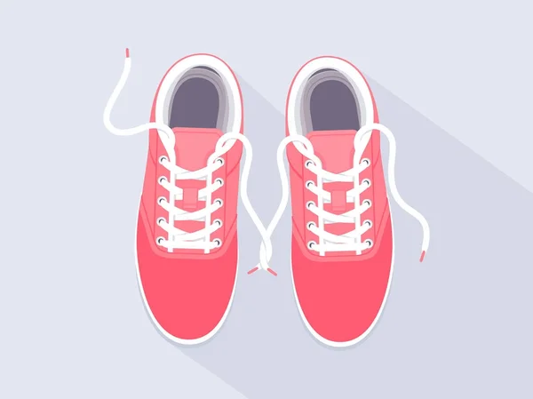 Pink sneakers. Sport shoes — Stock Vector