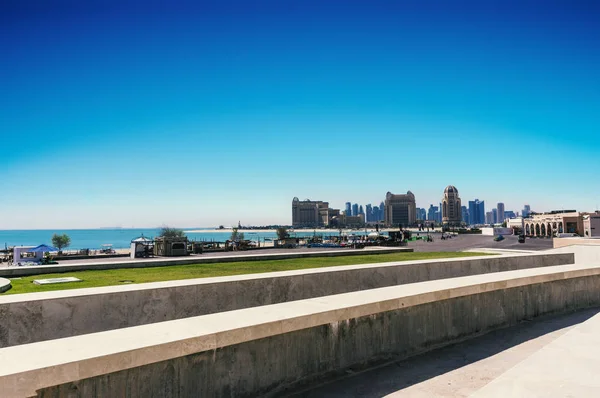 The West Bay area of Doha in Doha. The West Bay is considered as one of the most prominent districts of Doha, Qatar