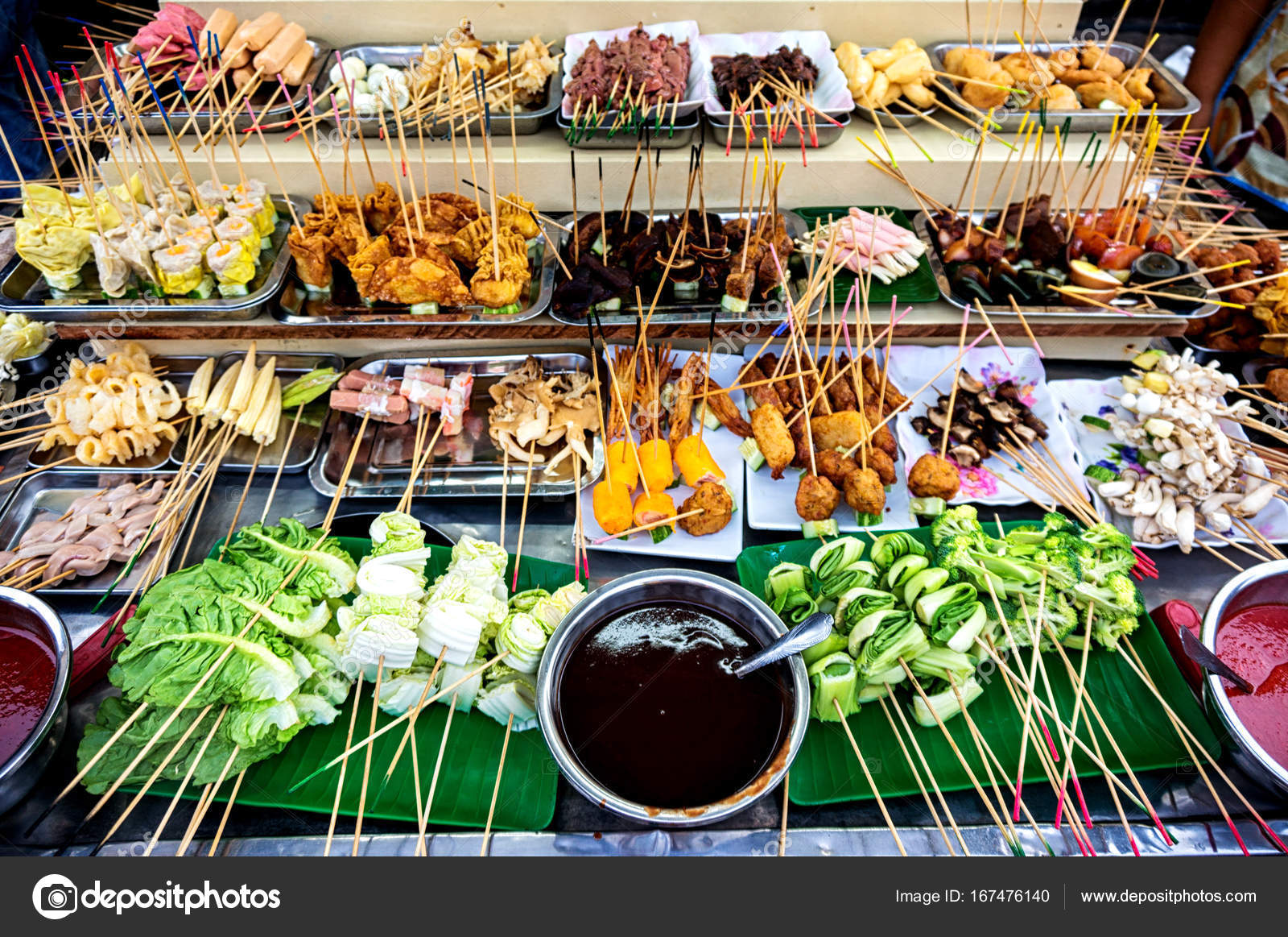 Lok Lok the Famoush street food at night time in Gorgetown heritage