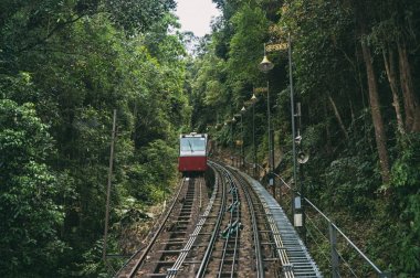 Penang tepeye George Town, neden Monoray İstasyonu Tren. Penang, Malezya.
