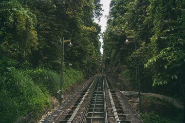 Penang tepeye George Town, neden Monoray İstasyonu Tren. Penang, Malezya.