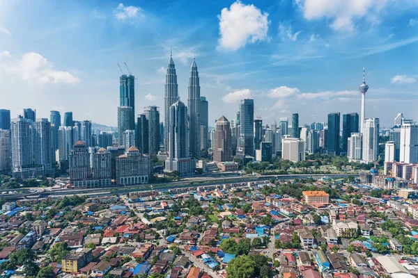 Vista dall'alto della città di Kuala Lumpur, Malesia — Foto Stock