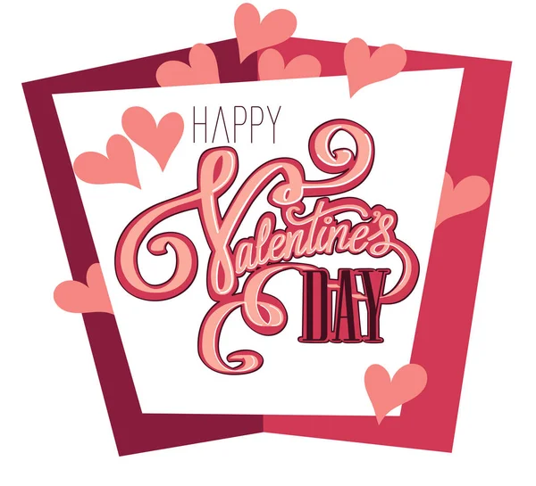 Valentine's day card vecotr ilustration — Stock Vector