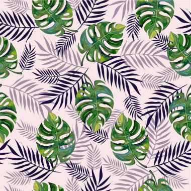 Sorunsuz tropikal vektör çizim.