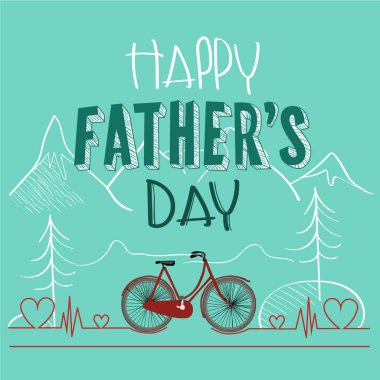 Babalar günü için vektör kartpostal.