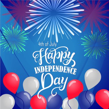 Kartpostal tasarım için dört Temmuz Bağımsızlık günü
